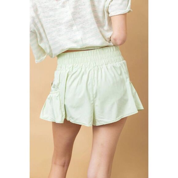 Free People Get Your Flirt On Shorts in Summer Mist - Picture 2 of 5